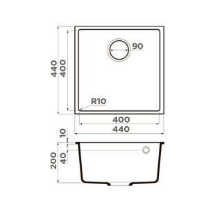 Мойка кухонная Omoikiri Bosen 44-U-CH шампань